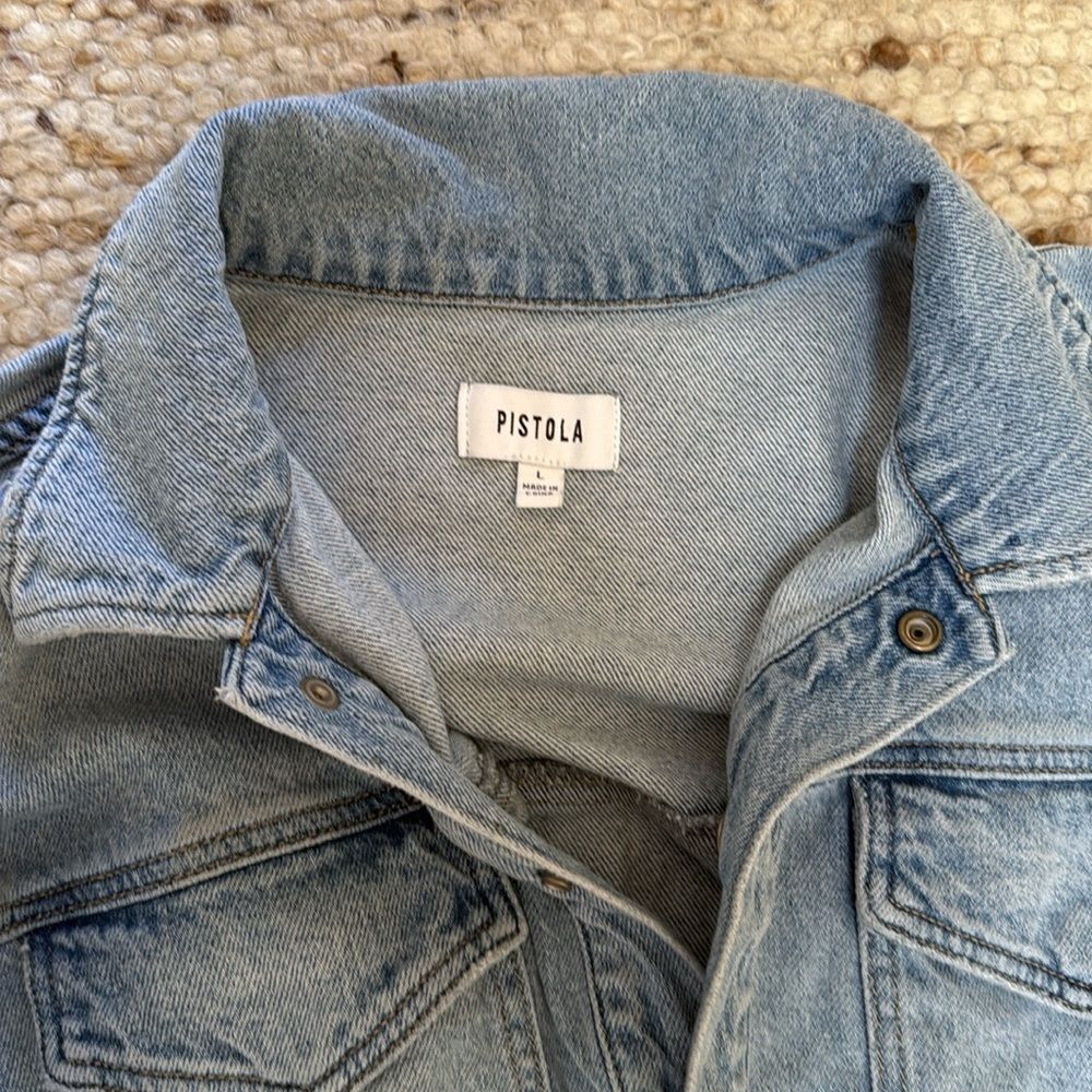 pistola Light Blue Denim Jumpsuit - Picture 4 of 7